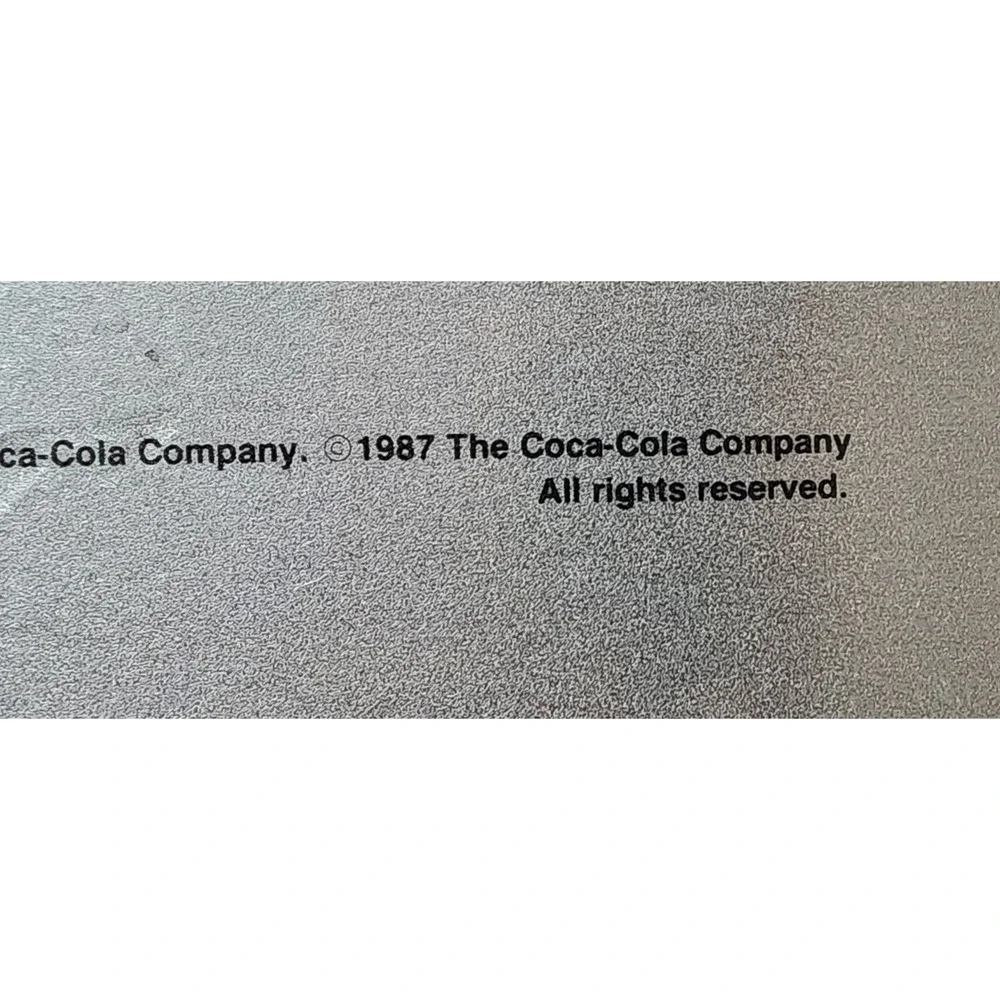 Coca-Cola Metal Serving Lap Tray 1987 Touring Car Vintage Red Soda Collectible